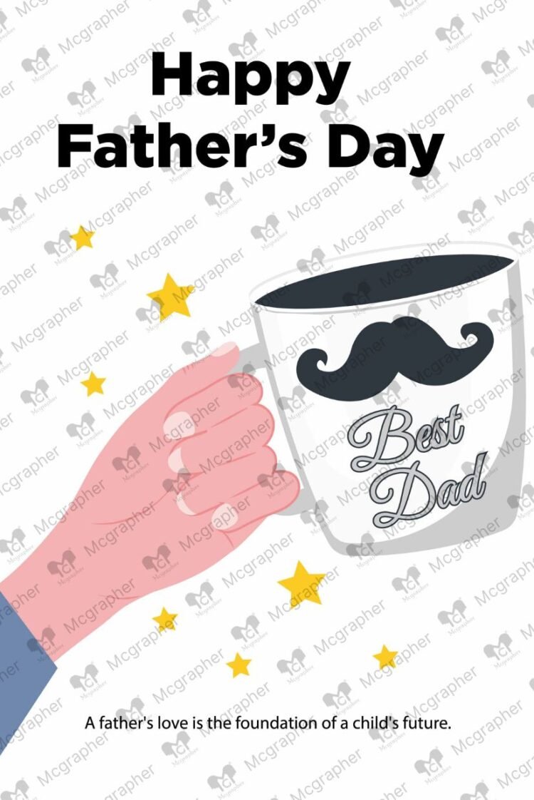 Father's Day hero dad Illustration