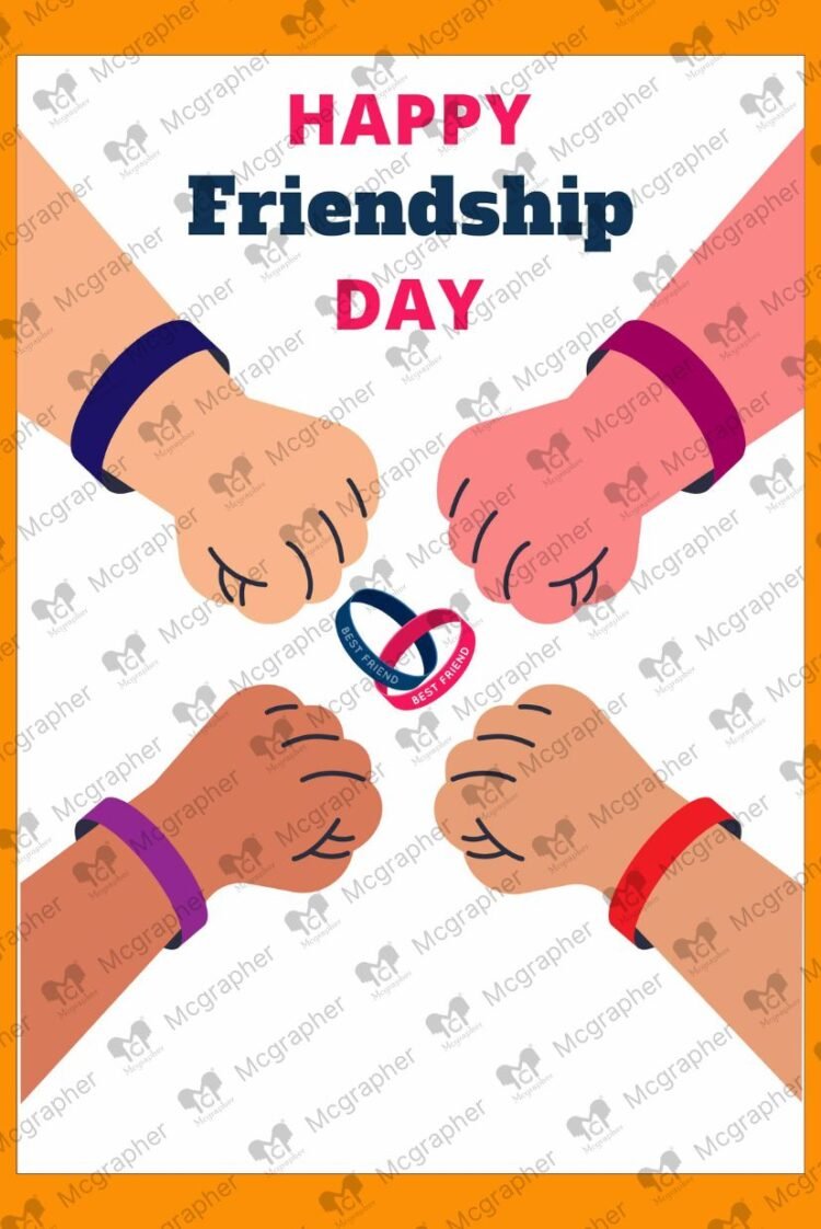 Friendship day love vector Illustration