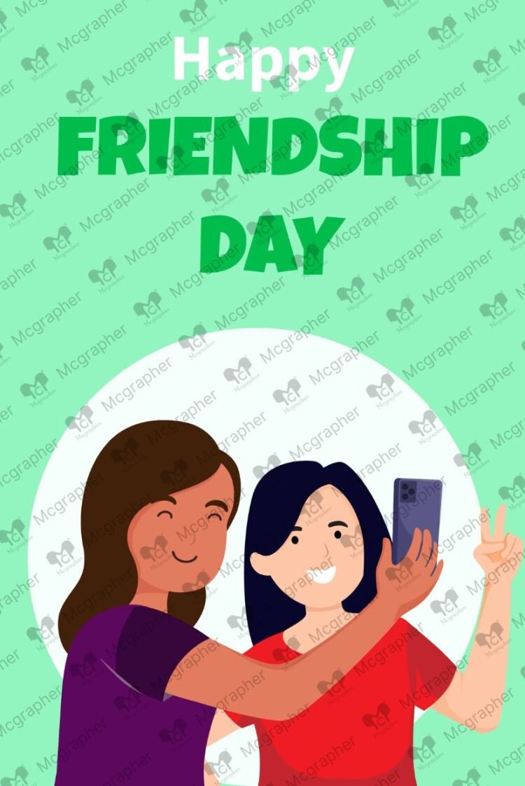 Friendship day bestie vector Illustration