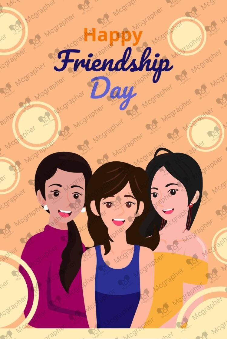 Friendship day best friends vector Illustration