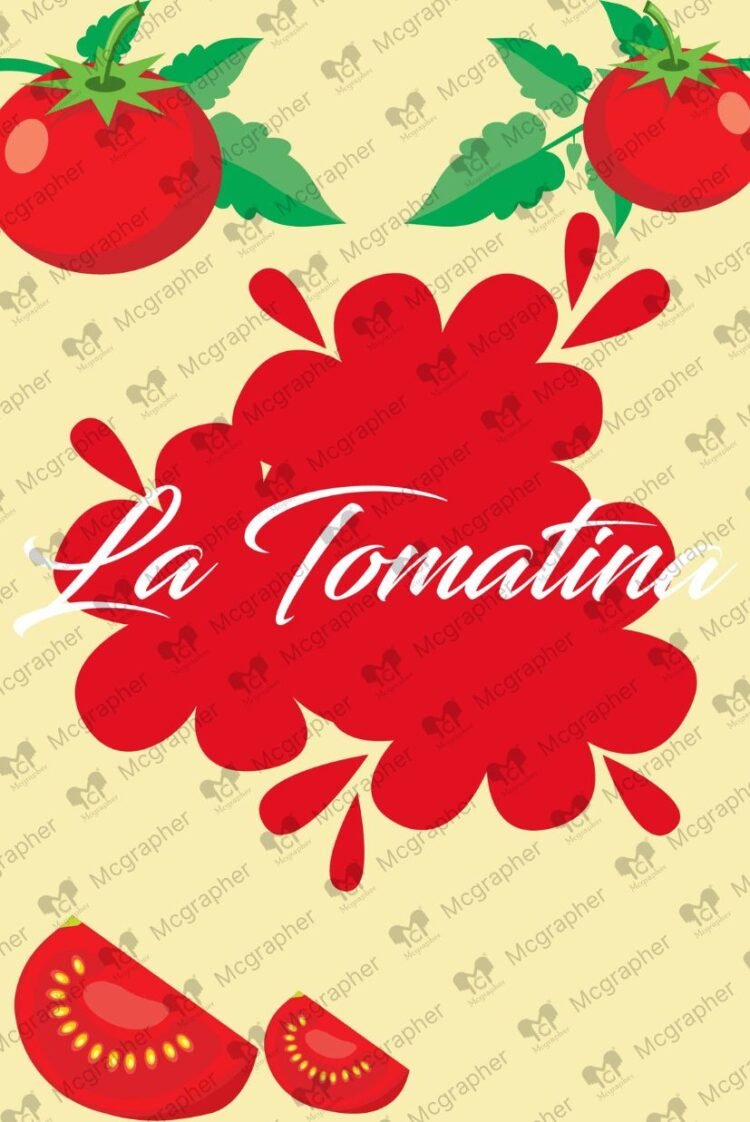 La Tomatina festival vector Illustration