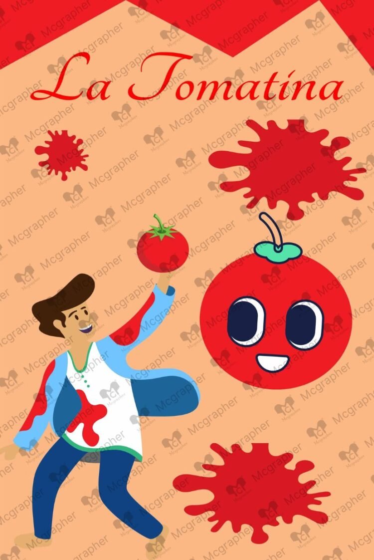 La Tomatina Illustration