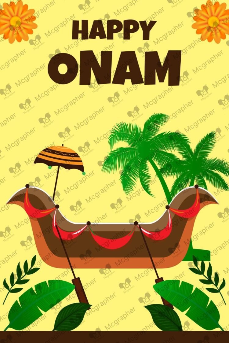 Onam festival vector Illustration