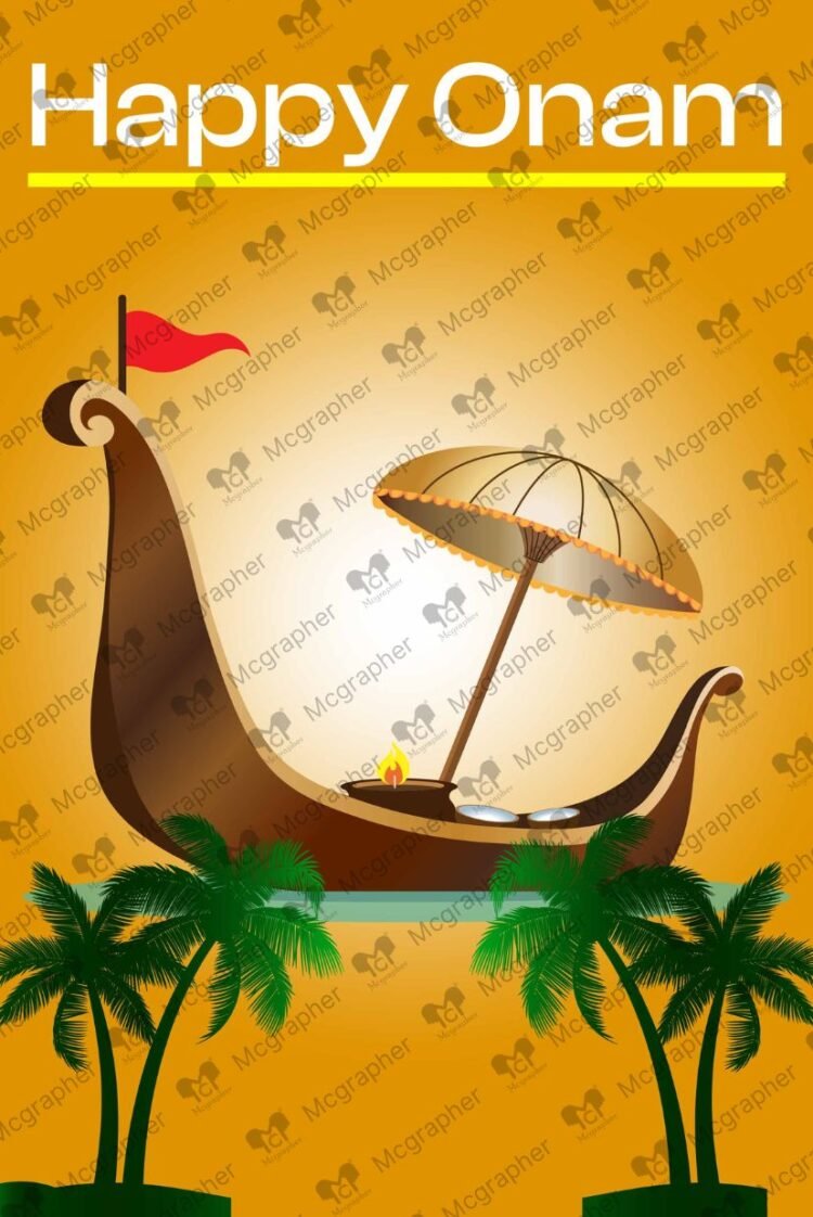 Onam traditional art vector Illustration