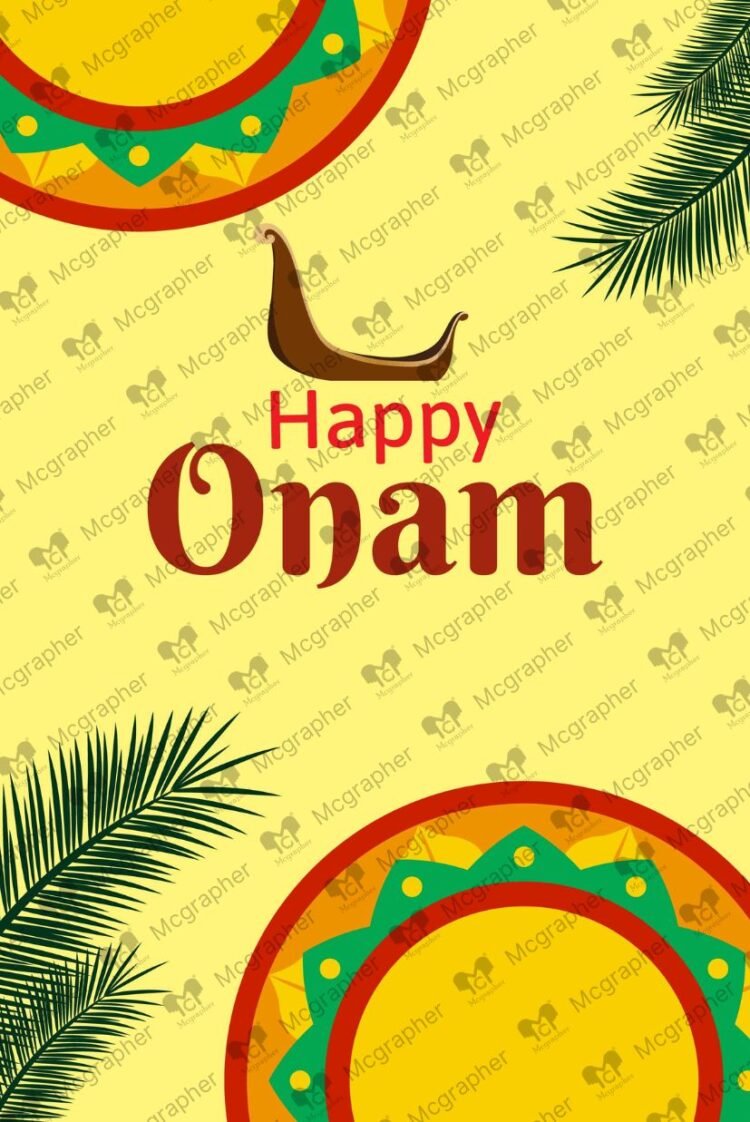 Onam festival greeting Illustration