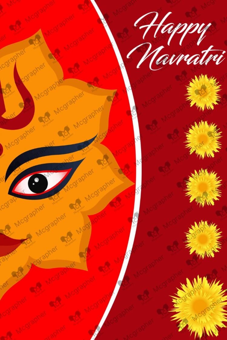 Navratri durga maa Vector Illustration