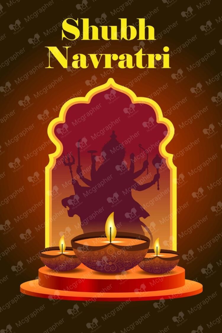 Navratri Durga puja Illustration