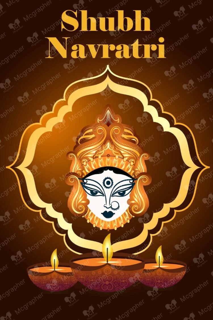Navratri Durga maa Illustration