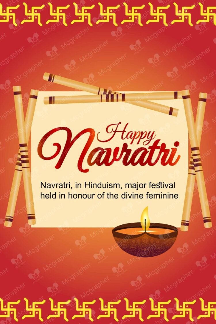 Navratri wishes Illustration