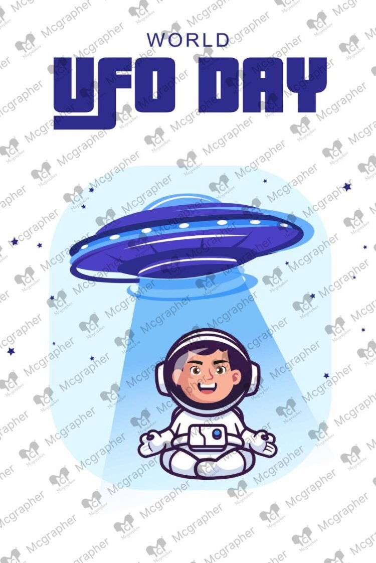 UFO Day alien Illustration