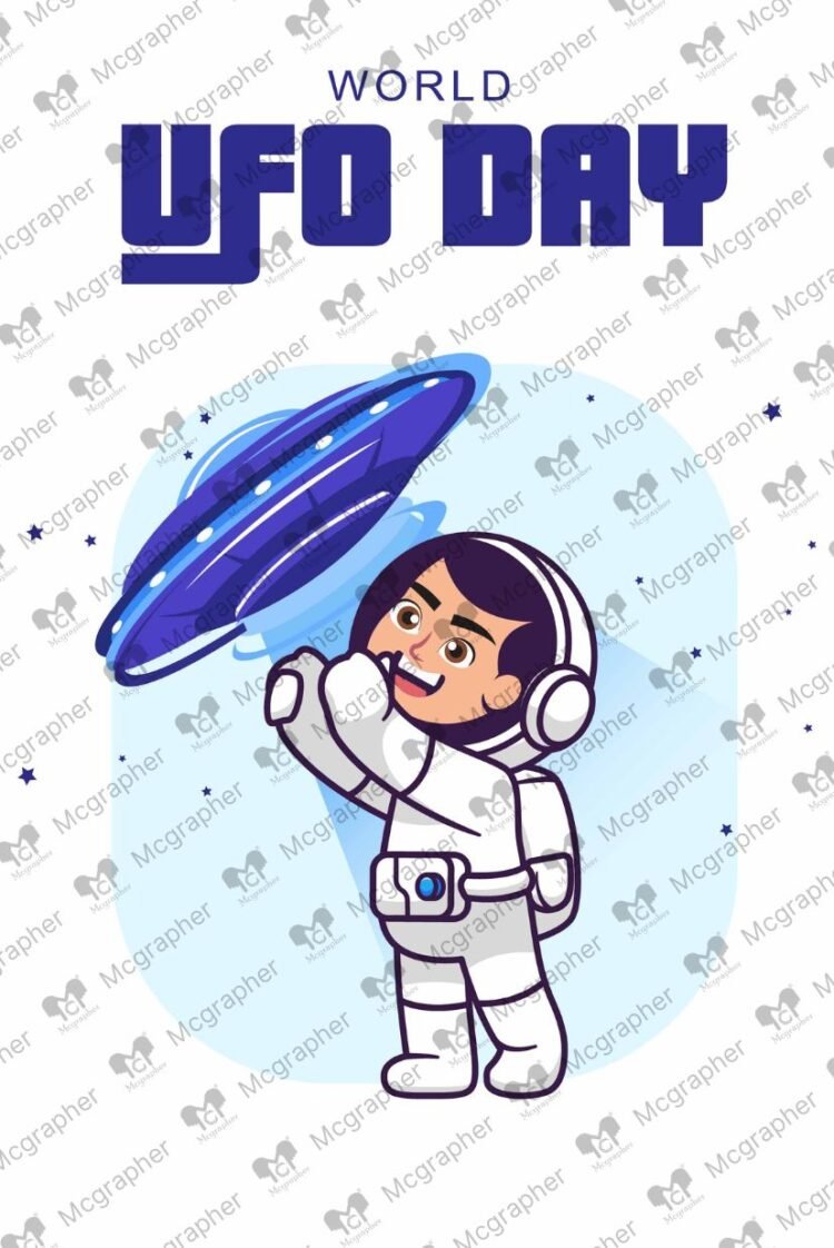 UFO Day intergalactic Illustration