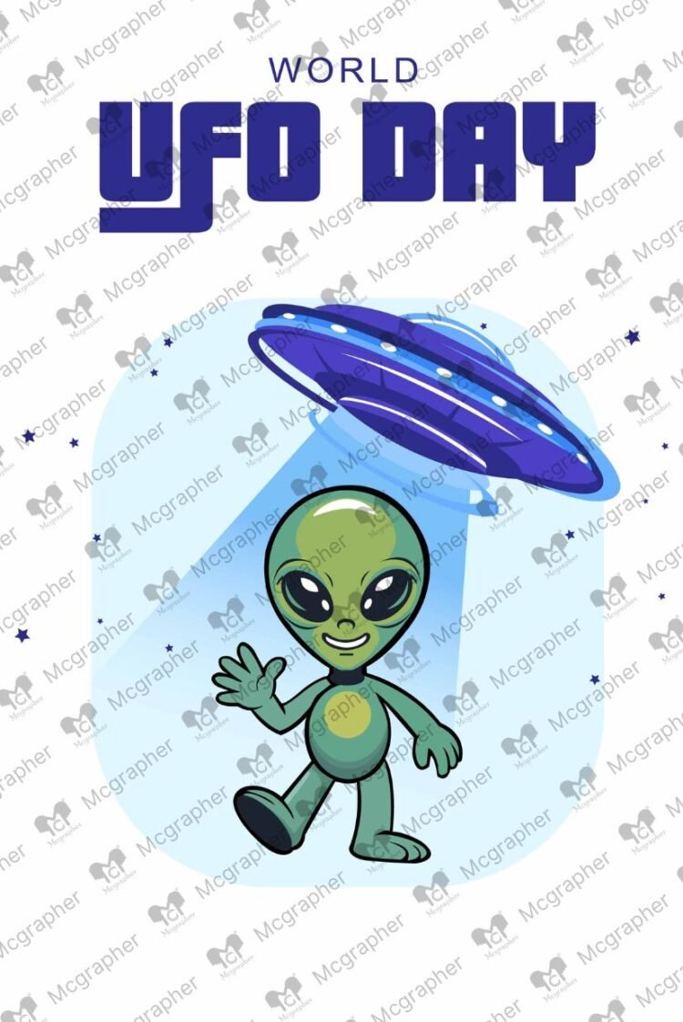 UFO Day intergalactic art Illustration