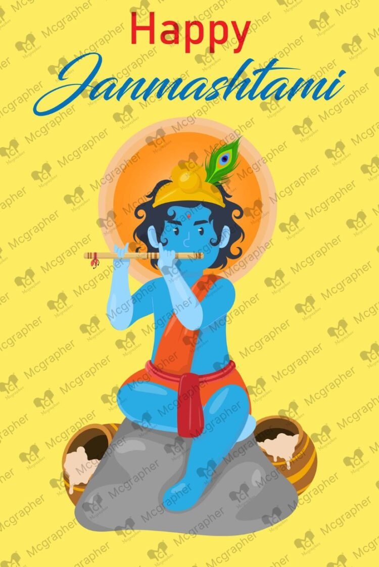 Janmashtam krishna art Illustration