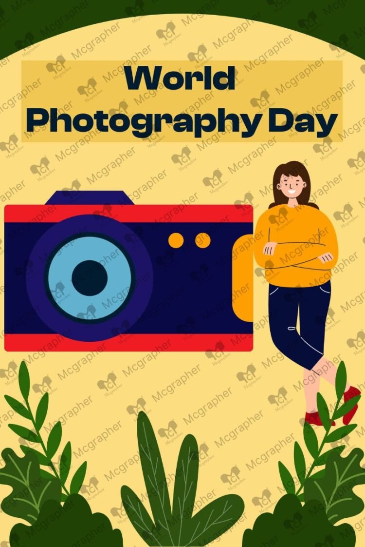 World Photography Day passion vector Illustration