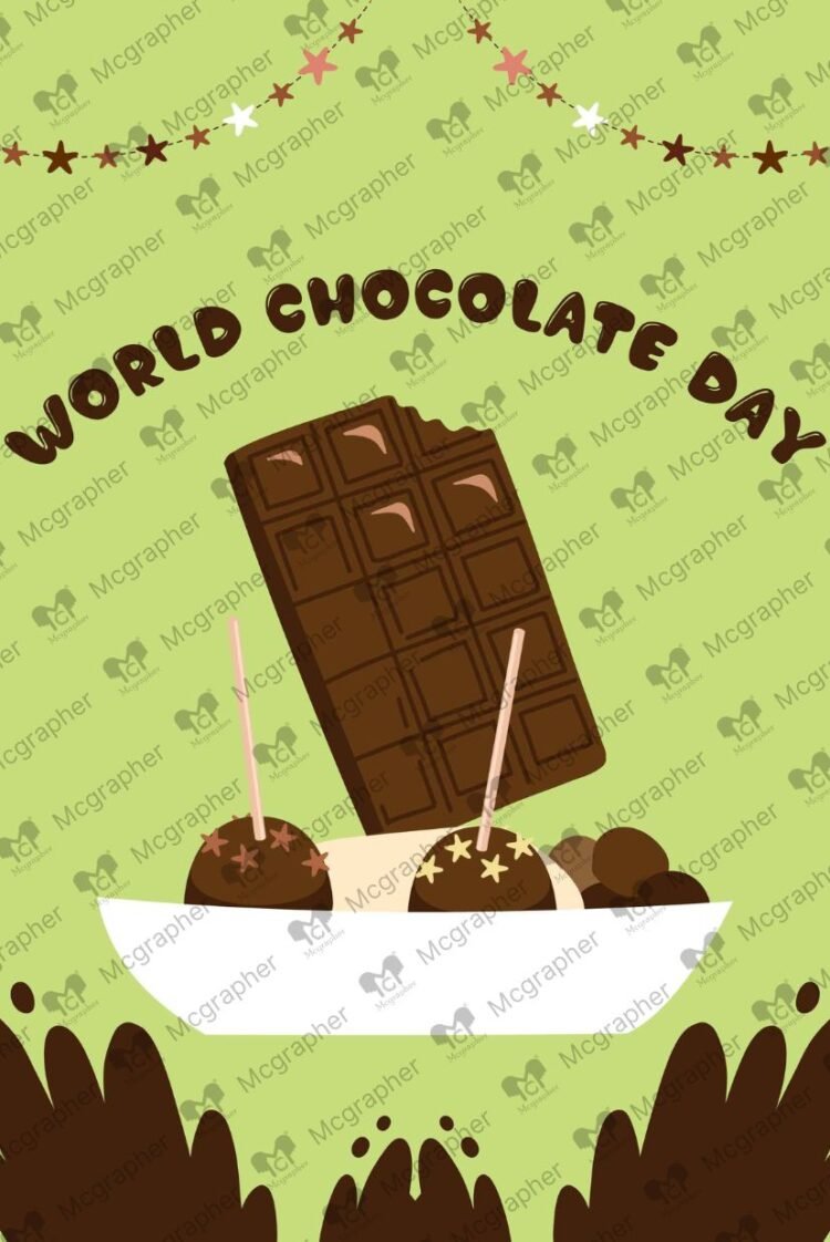 Chocolate Day happiness vector Illustration