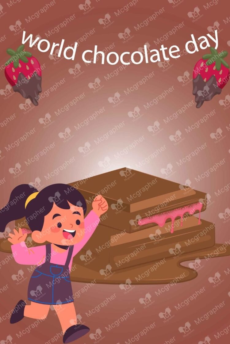 World Chocolate Day heart Illustration