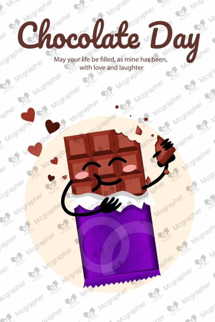 World Chocolate Day heart vector Illustration