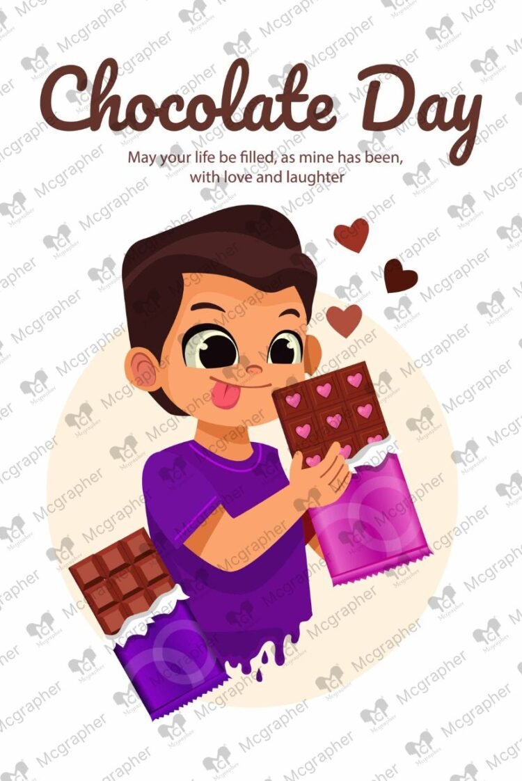 Chocolate Day love vector Illustration