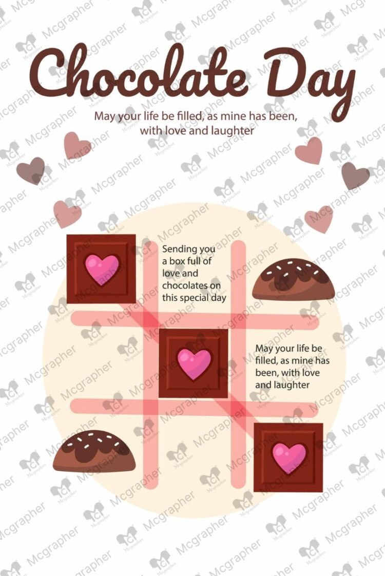 Chocolate Day card Illustration