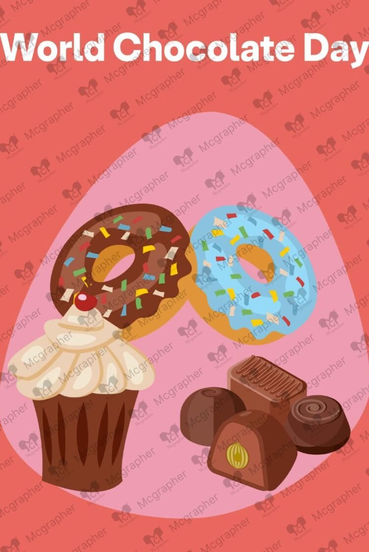 Chocolate Day Social Media Post Illustration
