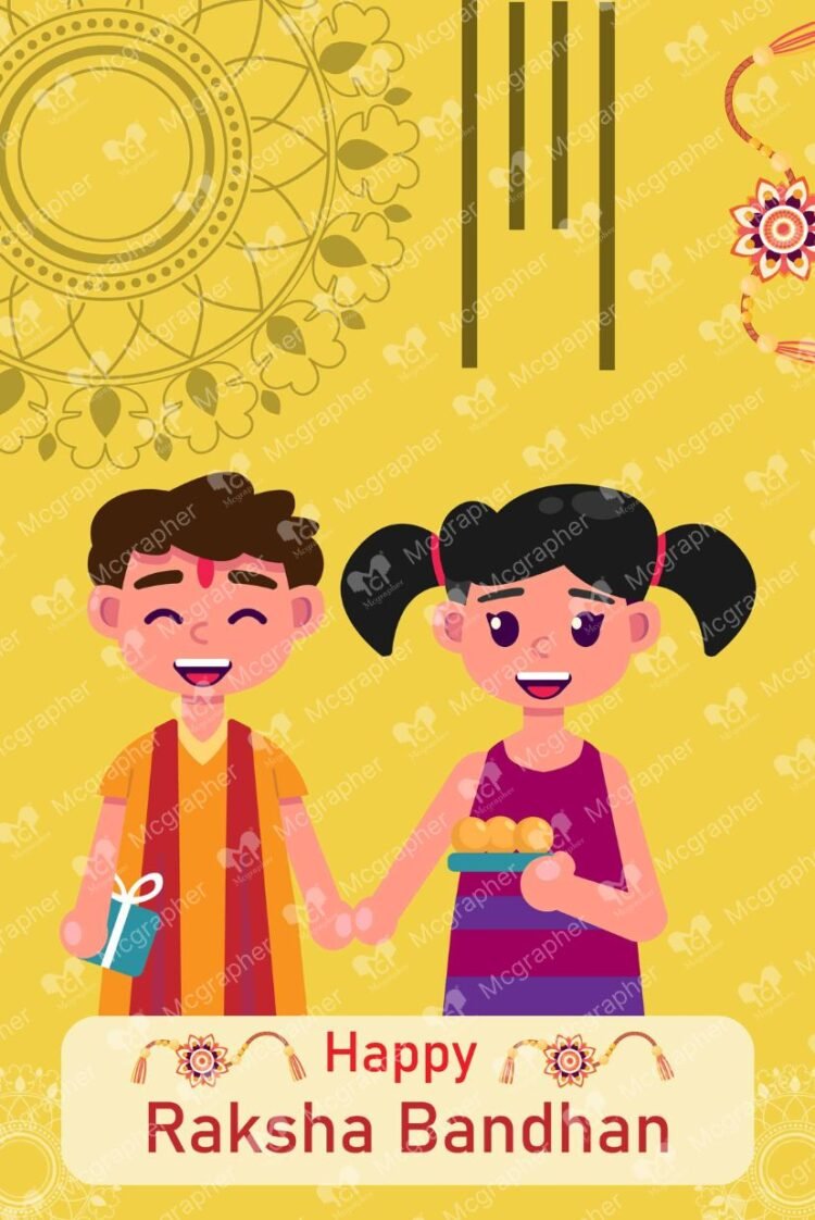 Raksha Bandhan sibling Illustration