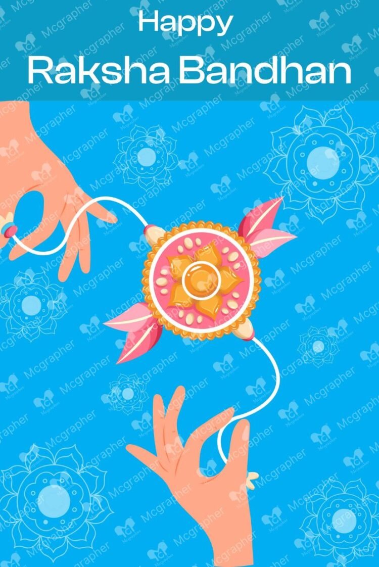 Raksha Bandhan sibling love Illustration