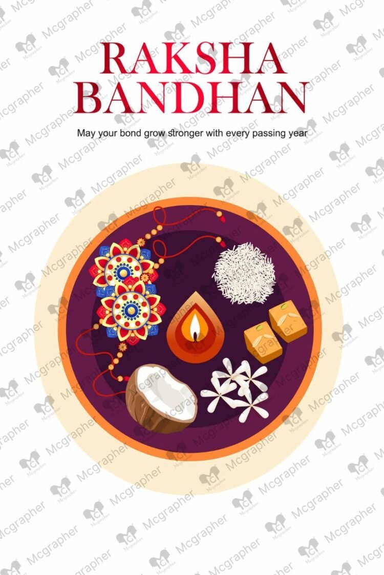 Raksha Bandhan rakhi puja vector Illustration