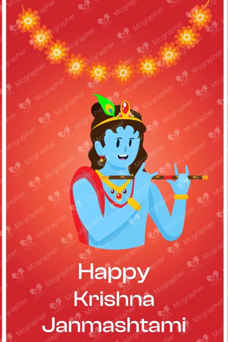 Janmashtam hindu festival Illustration