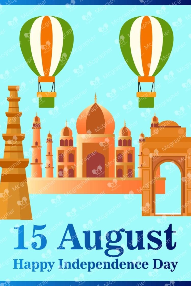 Independence tricolor Flag Illustration