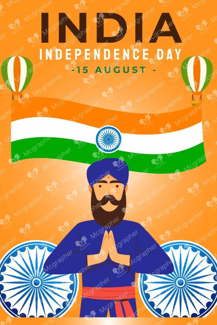 Independence tricolor indian Flag Illustration