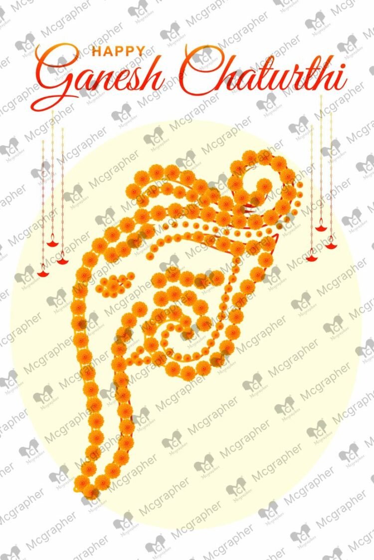 Ganesh Chaturthi festival vector Illustration