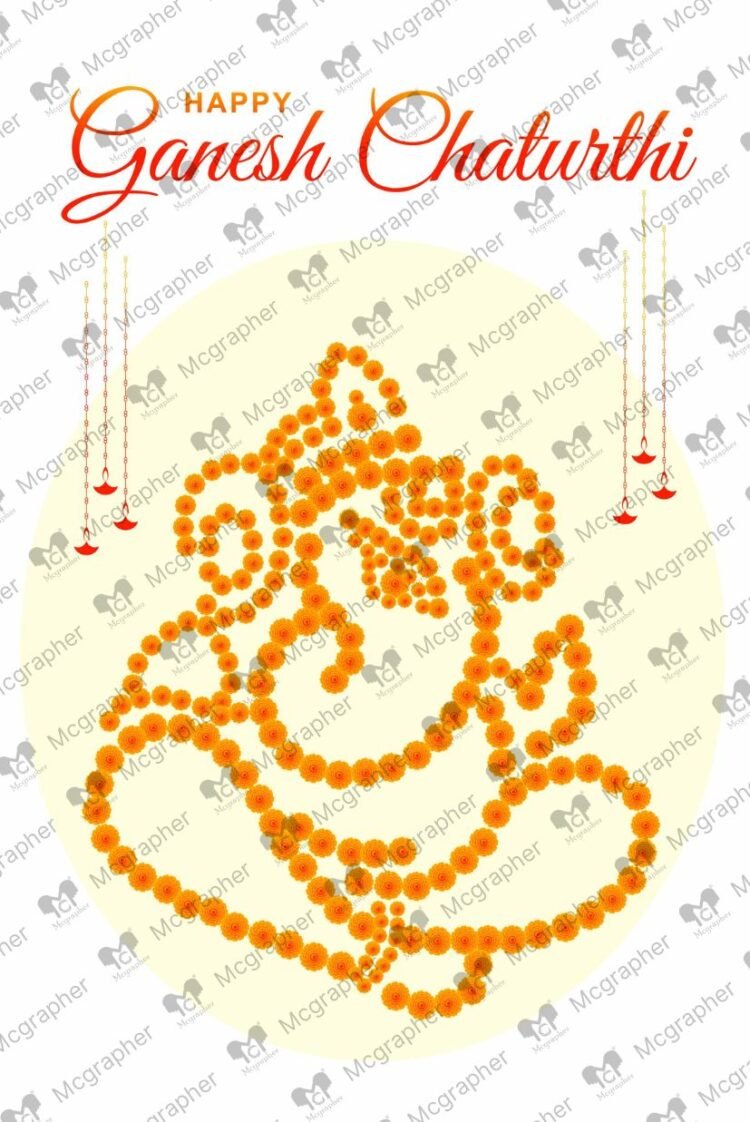 Ganesh Chaturthi celebration vector Illustration