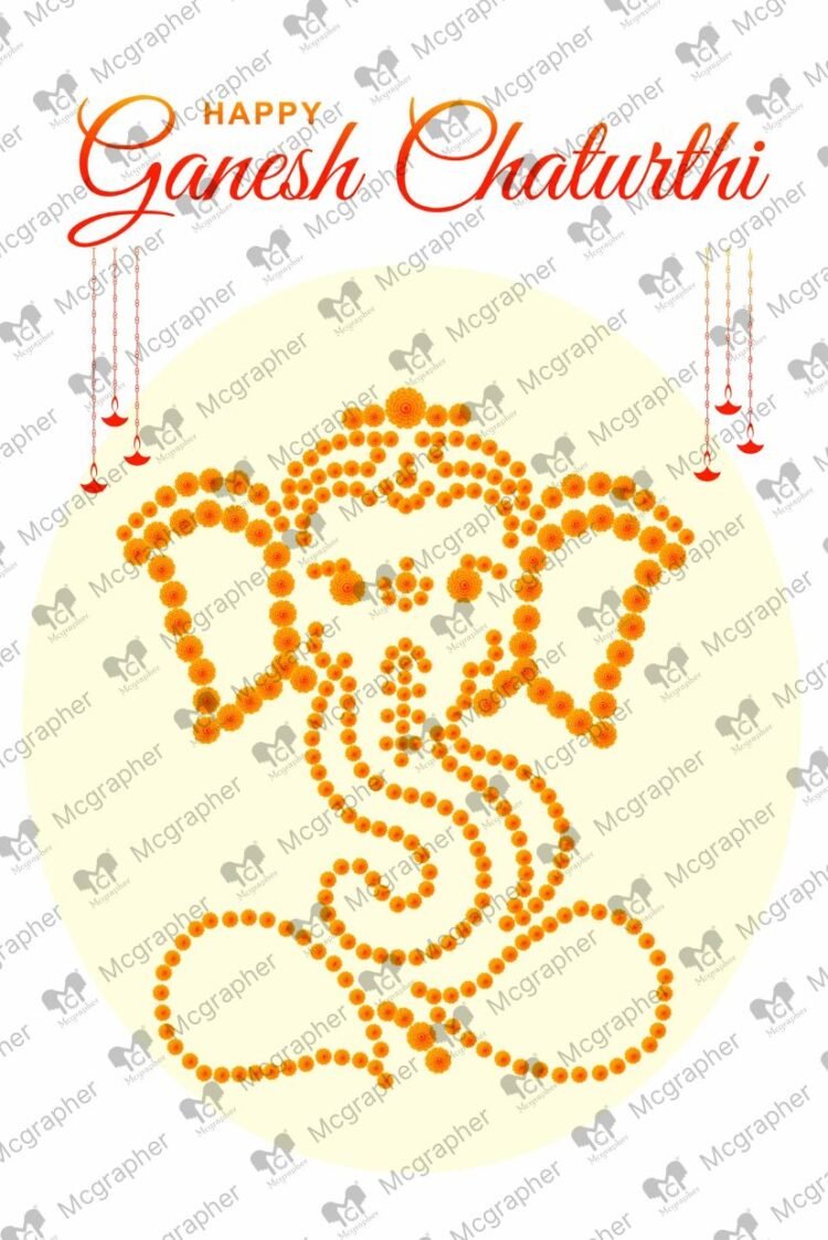 Ganesh Chaturthi festival hindu Illustration