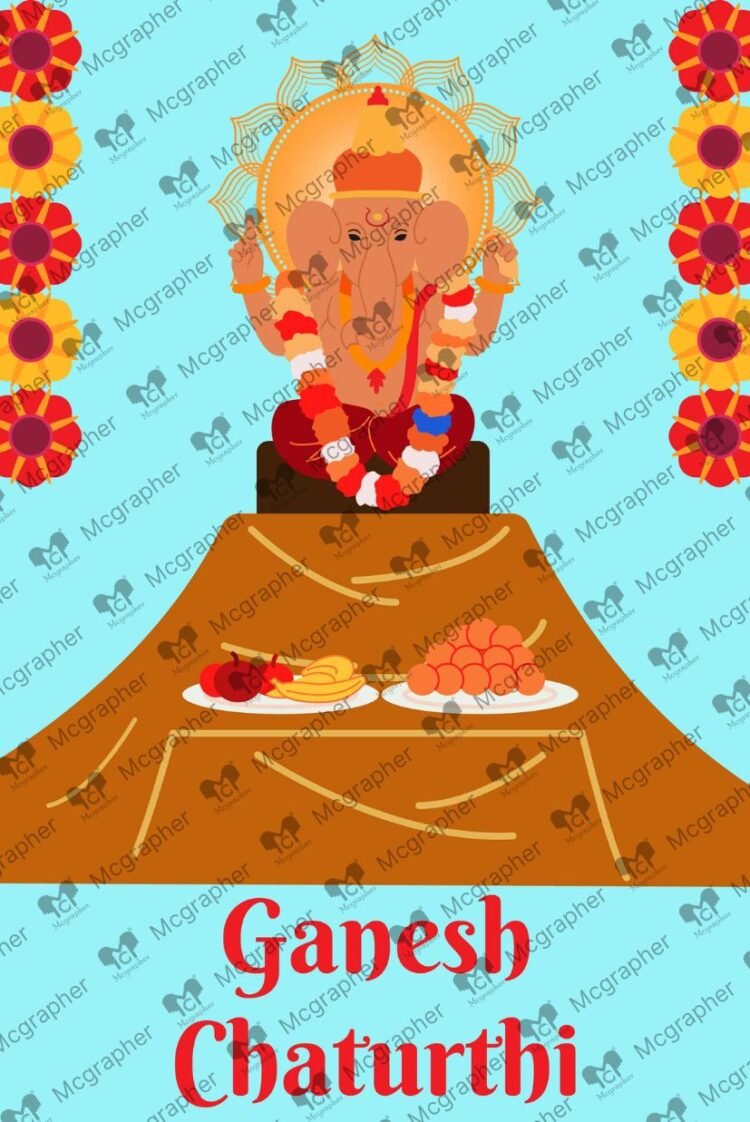Ganesh Chaturthi Bappa Lover Illustration