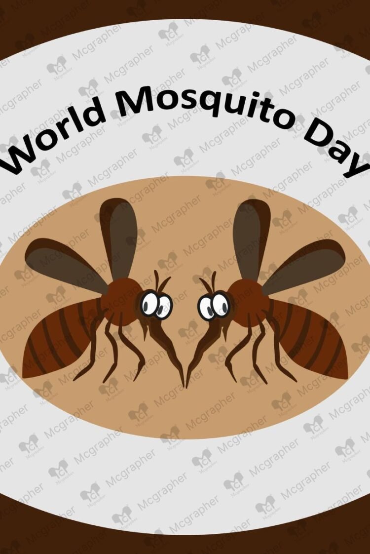 World Mosquito Day Save Lives Vector illustration