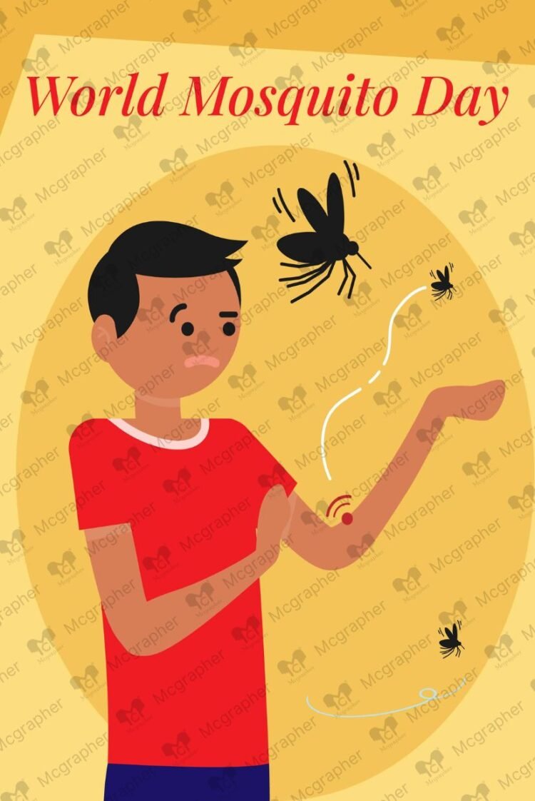 World Mosquito Day Public Health Vector illustration