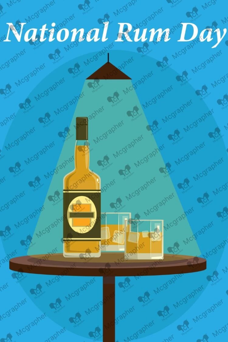 National Rum Day Party Vector illustration