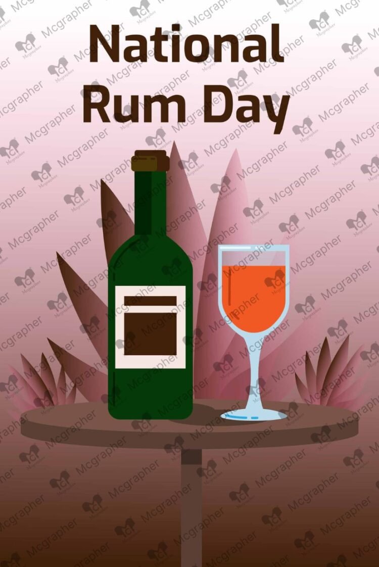 National Rum Day Club Vector illustration
