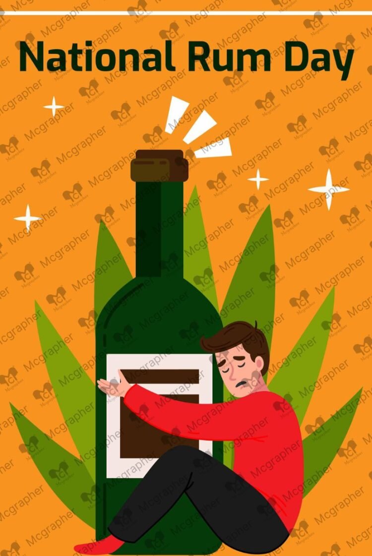 National Rum Day Mood Vector illustration