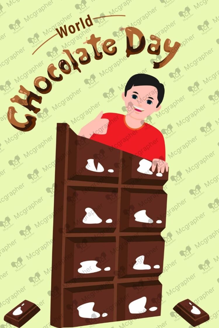 World Chocolate Day Choco digital art illustration