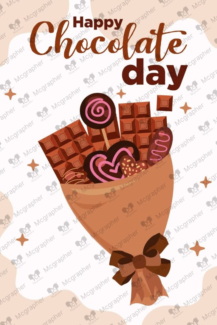 World Chocolate Day Choco Love digital illustration