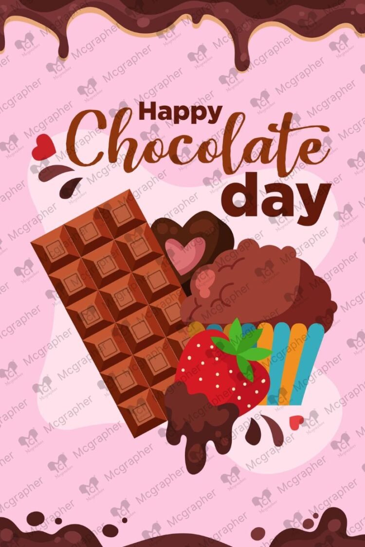 Chocolate Day lovers digital illustration