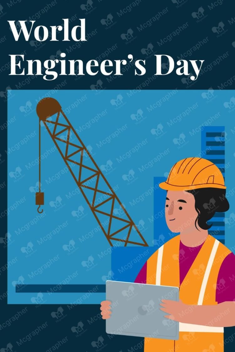 World Engineer Day celebration vector illustration