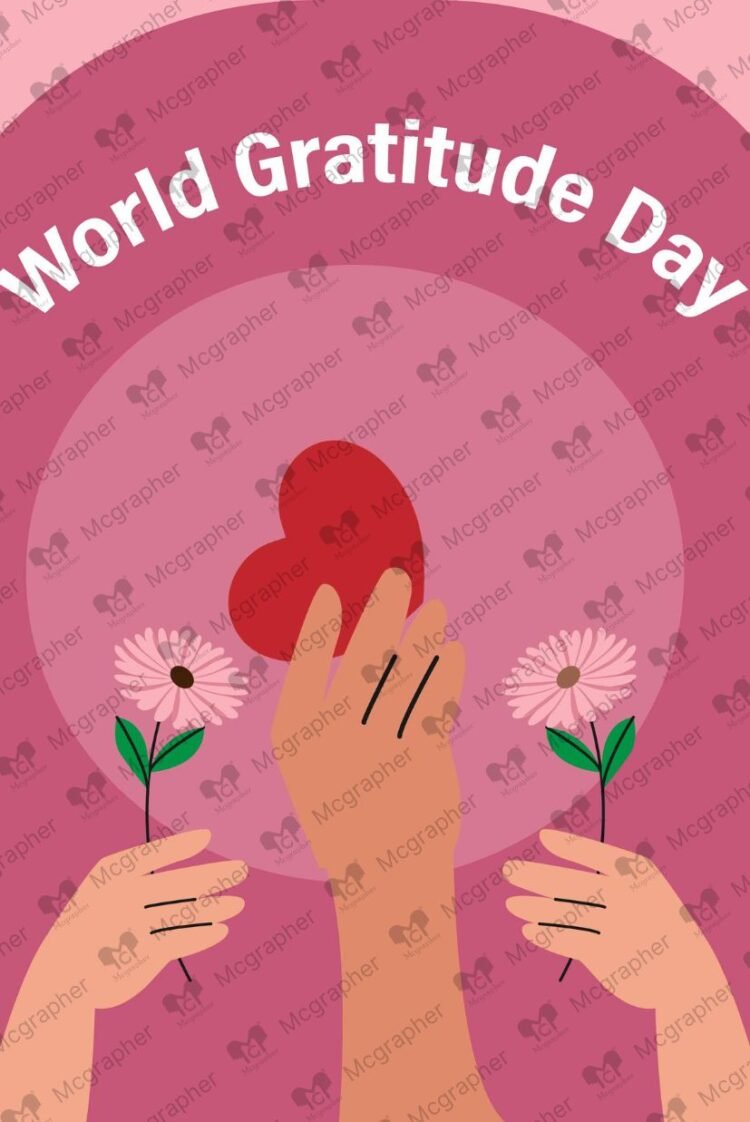 World Gratitude Day digital illustration