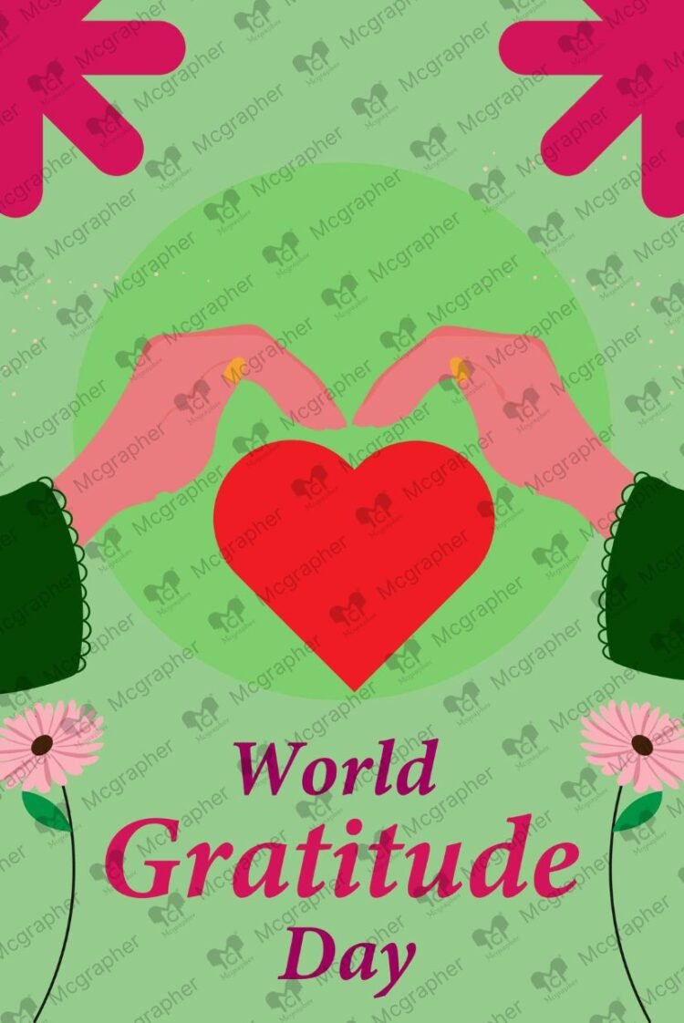 World Gratitude Day Kindness digital illustration