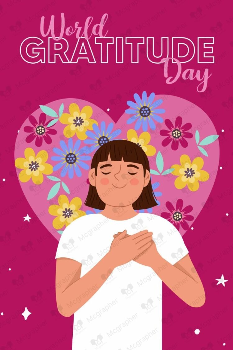 World Gratitude Day Thankfulness illustration