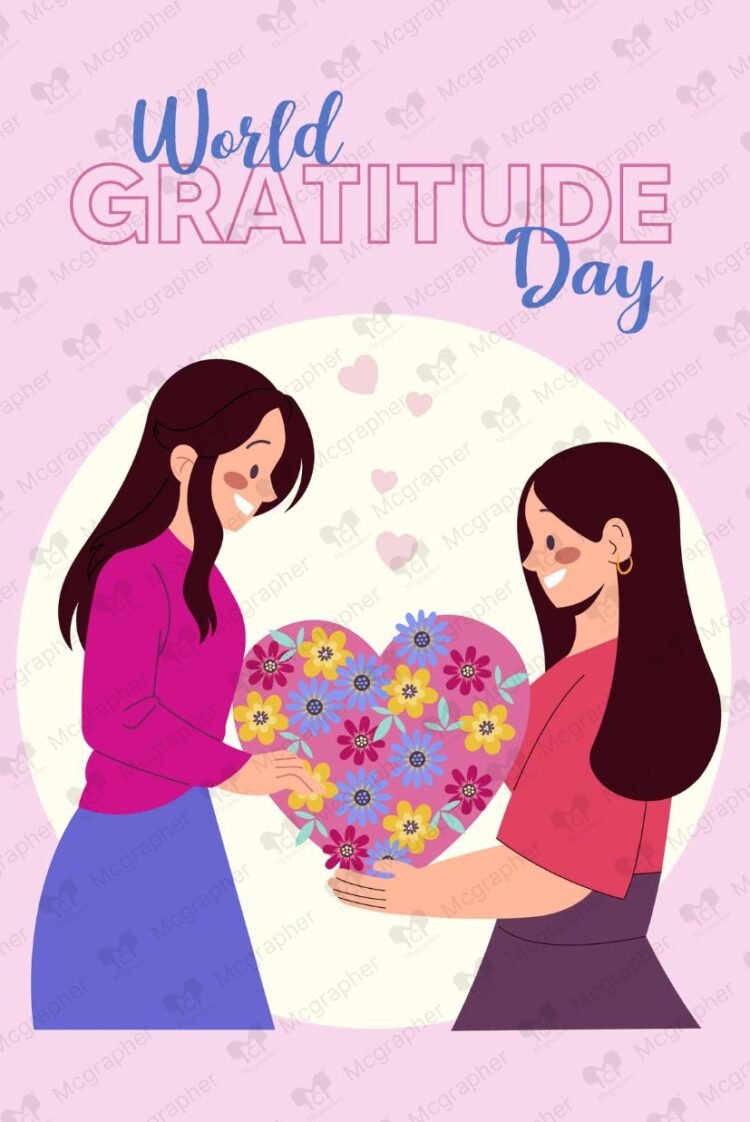 World Gratitude Day Positivity illustration
