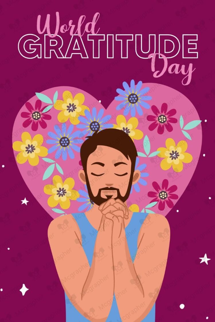 World Gratitude Day Blessed illustration
