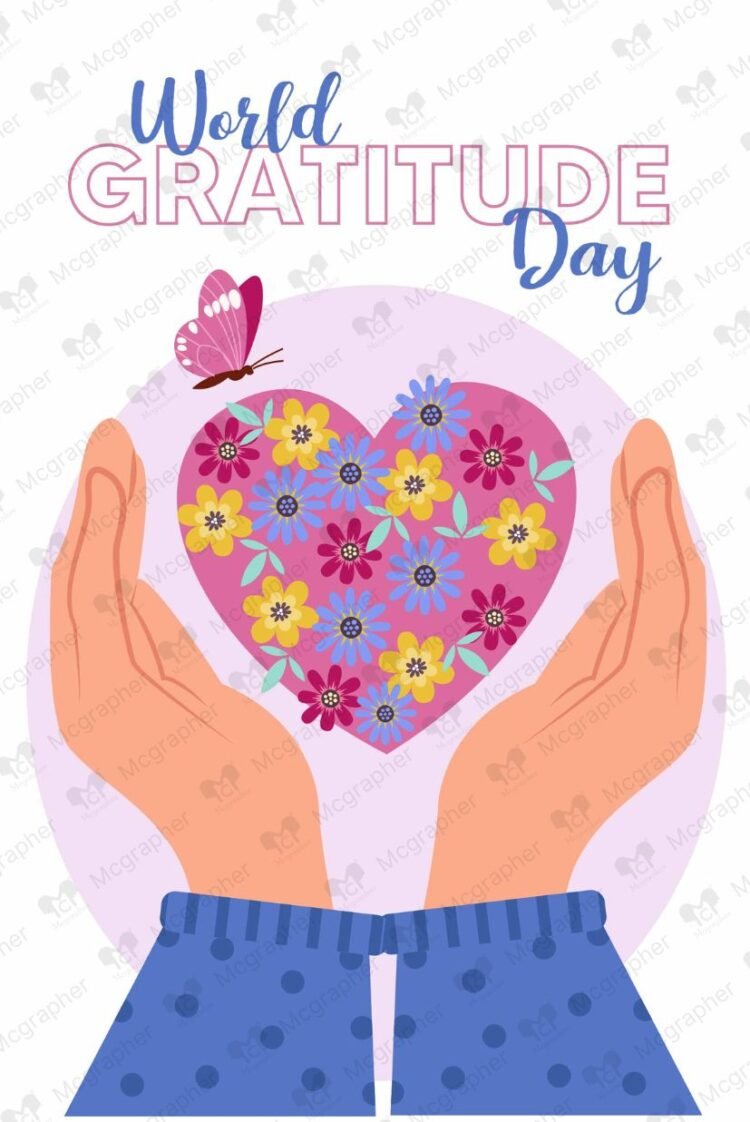 World Gratitude Day Heart illustration