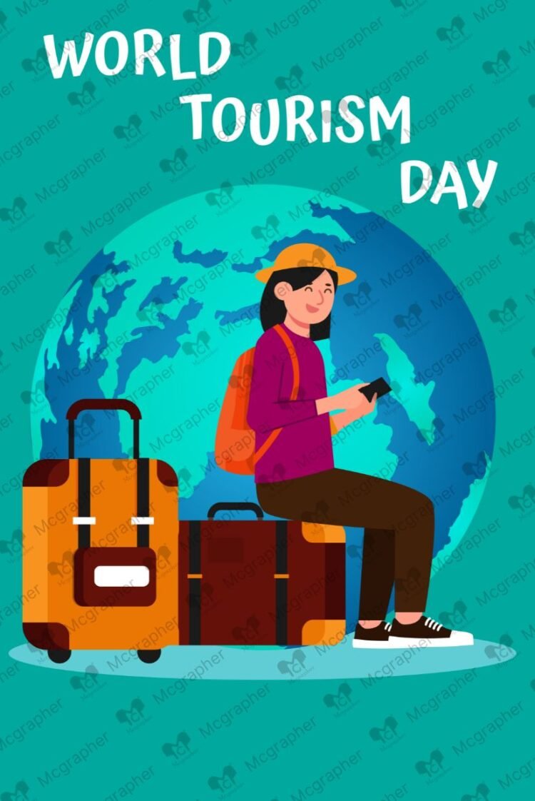 World Tourism Day vector illustration